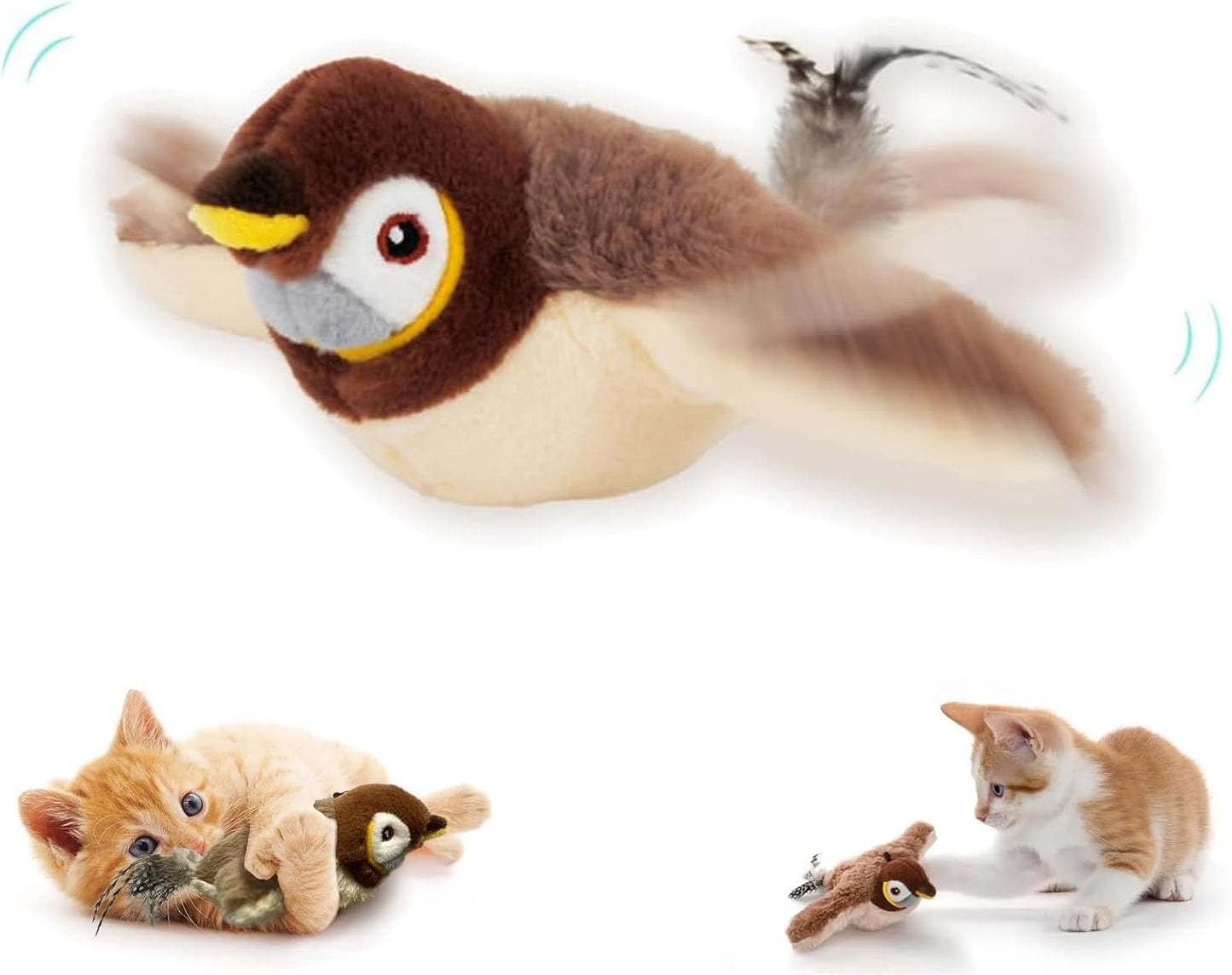 Pájaro volador de juguete para gatos